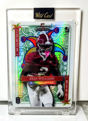 2024 Wild Card 5 Card Draw Joker Ryan Williams Green Hyper SSP 1/1 Alabama Tide