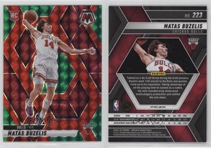 2024 Panini Mosaic Rookies Choice Red & Green Prizm Matas Buzelis #223 Rookie RC