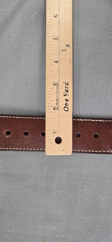 Vintage Leather Belt Womens 34 Ornate Medallion Buckle Knotted Western Boho Vtg - Picture 15 of 19