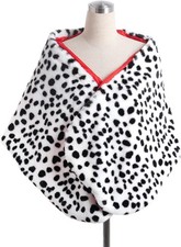 Dalmatian Scarf Women Faux Dalmation Stole Black White Coat Fancy Dress...