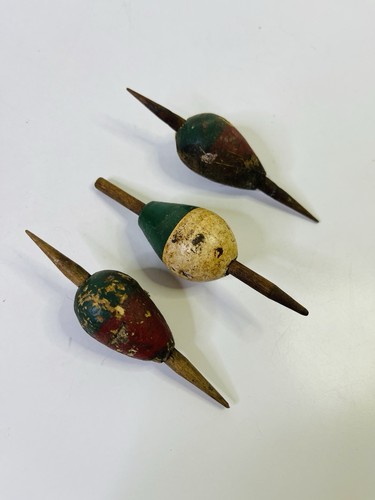 Vintage Holz Angeln Schwimmer Bobber Antik Lot 3 - Bild 2 von 6