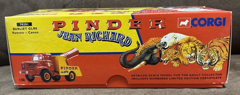 CORGI BERLIET GLR8 FEMME CANON #70201, Pinder Jean Richard Diecast +figurine NIB - Image 3 of 4