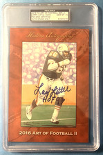 LARRY LITTLE SIGNED 2016 GOAL LINE ART CARD~ART OF  FOOTBALL~HOF AUTO~GEM MT 10