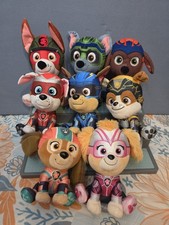 Paw Patrol Plush Lot of 8 Mighty Movie Plus Tracker- EUC