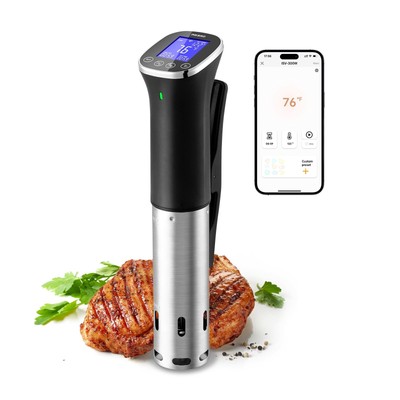 Inkbird WIFI Sous Vide Cooker ISV-300W, 1000 Watts Sous-Vide Machine with 14 ...