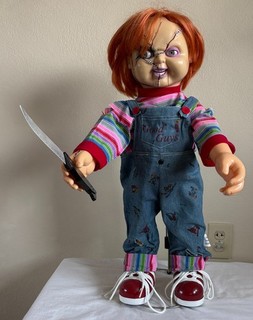 VINTAGE GEMMY BRIDE OF CHUCKY MOVIE TALKING GOOD GUYS DOLL HORROR W KNIFE 24" NR