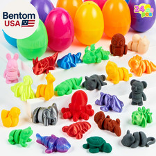 24 Pcs Prefilled Easter Eggs with 3D Printed Mini Animals, 3D Articulated Toys f