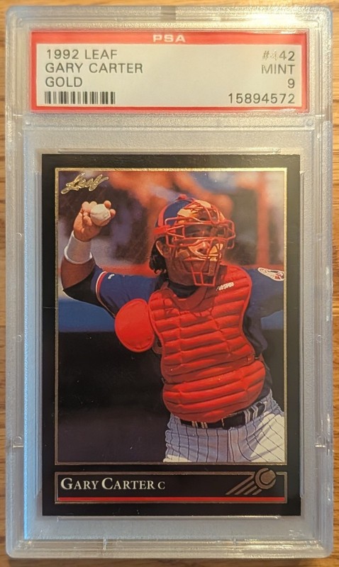 1992 Leaf #442 Gary Carter PSA 9