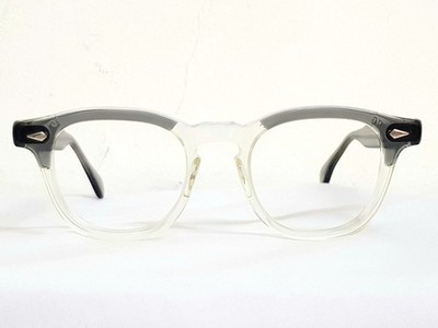 VINTAGE AUTHENTISCHE HERBE OPTISCHE ARNEL BRILLE RAUCHGRAU 46[]20...