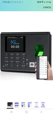 NGTeco APP-Based 2.4GHz WiFi Fingerprint Time Clocks iOS&Android, No Monthly Fee
