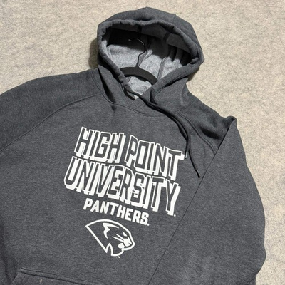 #ad Champion High Point University Panthers Hoodie Mens Large Gray Pullover Sweatsht $34.99