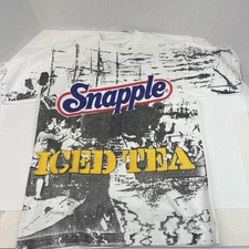 Vintage Snapple Iced Tea Drink All Over Print T Shirt L