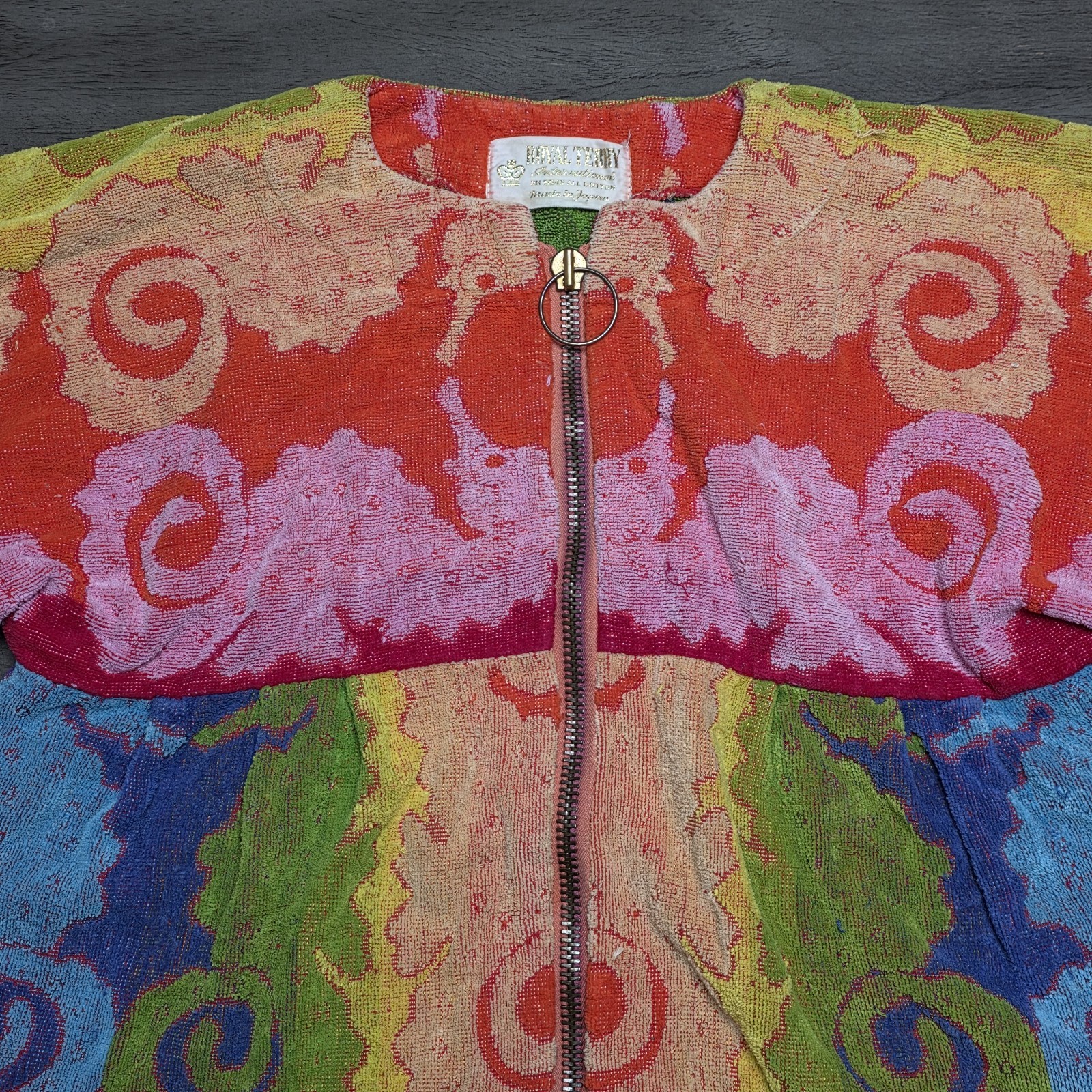*RARE* Vintage 1960s-70s Royal Terry Int. Japan Terry Towel Zip Beach Jacket image 3
