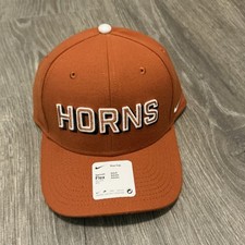 Nike Texas Longhorns Rise Gorra Sombrero Swoosh Flex Adulto Talla: M/L Nuevo Dri-Fit