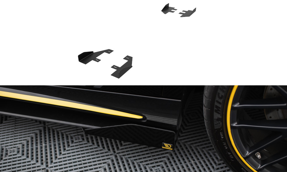 Flaps latéraux Maxton pour Mercedes-AMG CLA 45 C117 Facelift en ABS noir sport