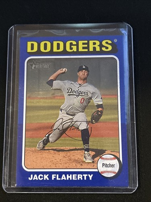 #ad #ad 🔥Jack Flaherty 2024 Topps Heritage High Number #565 Dark Blue Border Dodgers $2.77