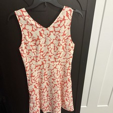 Uniqlo Women's Dress Sleeveless V Neck Mini with Pockets Size XS Coral Color