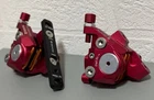 GROWTAC EQUAL Mechanical Disc Brake Caliper Flat Mount Red Anodized Front Rear