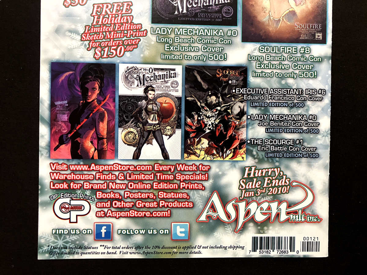 Lady Mechanika #1 J. Scott Campbell Variant Aspen Comics Jan 2011