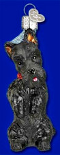 Old World Christmas glass Ornament Scottish terrier scotty black 4  