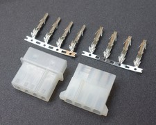 5 Pairs DIY PC Power Connector 4P 4 Pin Male Female Molex Mod Crimp Plug Pins