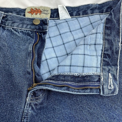 Field N' Forest Women's Flannel Lined Carpenter Jeans Blue Denim Size 16 Reg. - Picture 8 of 11