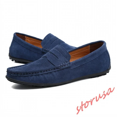 Mocasines sin cordones de gamuza para hombre Zapatos informales para conducir Mocasín Zapatos para conducir talla - Imagen 22 de 33