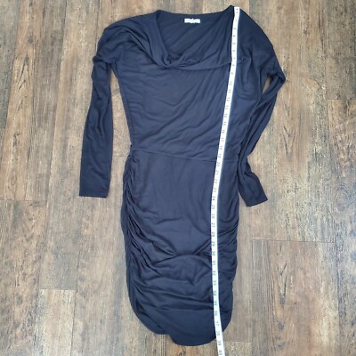 long sleeve see through dress V-Neck See-Through Long Sleeve High Slit Chiffon Formal Evening Dress main image 0