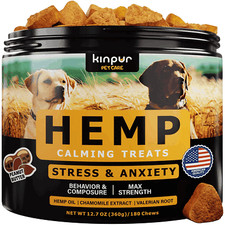 Natural Calming Chews for Dogs with Hemp Oil and Valerian Root Peanut Butter