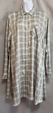 WOMEN'S OLD NAVY GRAY/WHITE PLAID SWING SHIRT DRESS - SIZE Large New