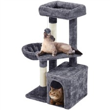 87cm H Cat Tree Tower Cat House w/ Condo/Nest/Platform For Indoor Kittens used