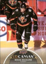MIKAEL BACKLUND ~ 2021-22 Upper Deck CANVAS #C11 ~ Calgary Flames ~ SP ~ Insert