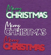 MERRY CHRISTMAS 22 with background die cuts scrapbook cards