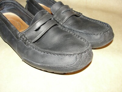 UGG Tucker Penny Loafers Men\'s 12 Black Leather Wool Lined Slip On 1008831 UGG Men main image 4