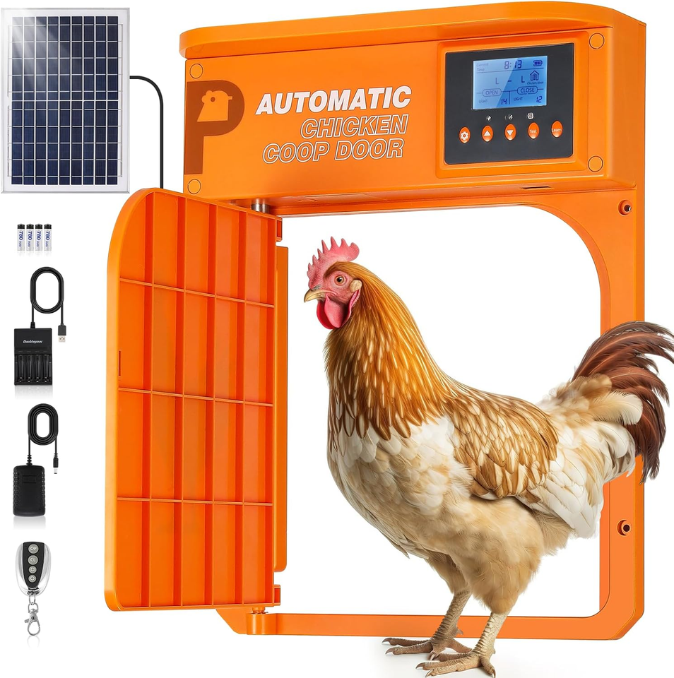 Upgrade Door Opening, Automatic Chicken Coop Door, Solar Powered