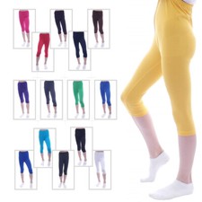 Kinder Mädchen Hose Leggings Leggins Capri 3/4 Knie kurz Baumwolle blickdicht