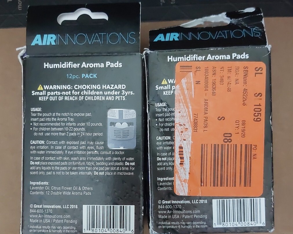 2 BOXES Air Innovations LAVENDER Essential Oil Humidifier Aroma Pads Double Wide