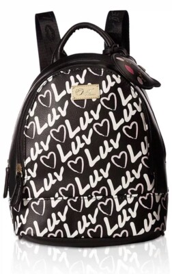 Luv Betsey Black Backpack Animal Little Monster Red Horns NWT $98 Luv Betsey by Betsey Johnson Badley Animal Backpack  main image 2