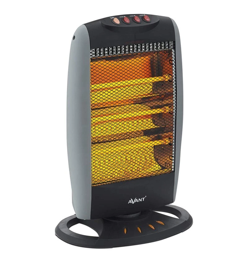 Estufa eléctrica AV7574 de cuarzo oscilante de 3 tubos, 1200w. Calefactor