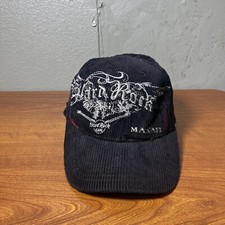 Hrc Hard Rock Cafe corduroy black Baseball cap Makati Philippines strapback