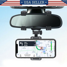 Universal 360 Rotation Car Rear View Mirror Mount Stand GPS Cell Phone Holder US