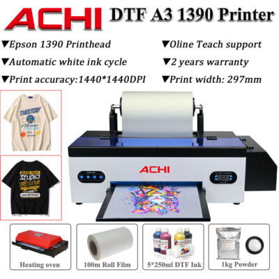 DTF A3 EPSON 1390 Printer Direct to Film Tshirt Flatbed Heat Transfer Printer CA