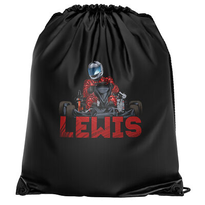 Individueller Go Kart Kordelzugbeutel personalisiert Schulanfang Essentials Junge Geschenk...