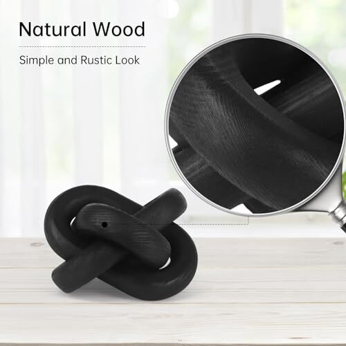 3Link Wood Chain Link Decor,Wood Knot Decor,Coffee Table Decor