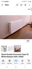Quinn Double Convector Type 22 White Raditor 600 x 2400 mm