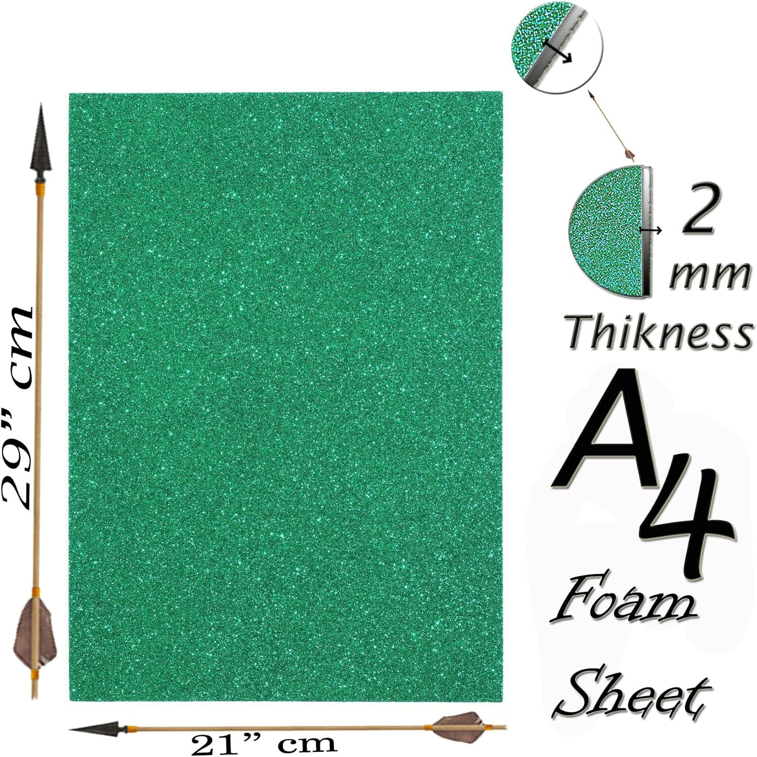 10 PCS A4 Glitter Premium Quality 12 Colours Arts Crafts foam Sheets eBay