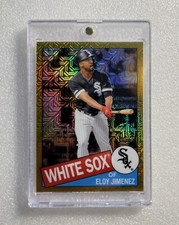 ELOY JIMENEZ SSP #/50 TOPPS 85’ Relic CHROME REFRACTOR GOLD +3 White Sox cards