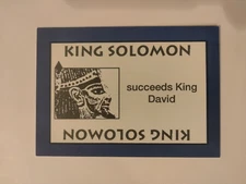 PERSPECTIVE Time Line Game 1992 card used KING SOLOMON World History free ship