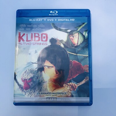 Kubo and the Two Strings (Blu-ray, 2016)  CLEANED AND TESTED DVD  BluRay