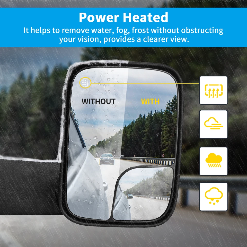 Espejo retrovisor lateral eléctrico térmico para pasajero Dodge RAM 1500 2002-2008 03-09 2500 3500 Foto 3 de 4